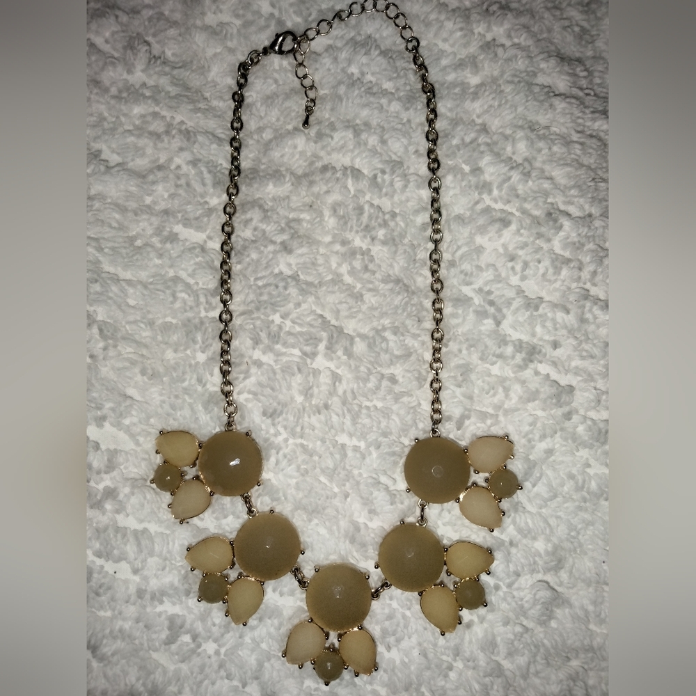 Elegant Gold and Cream Bubble Necklace